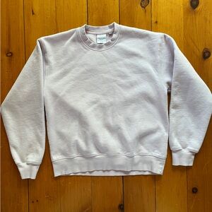 Aritzia Sweatfleece Sugarplum Lilac Light Pink Crewneck Sweatshirt